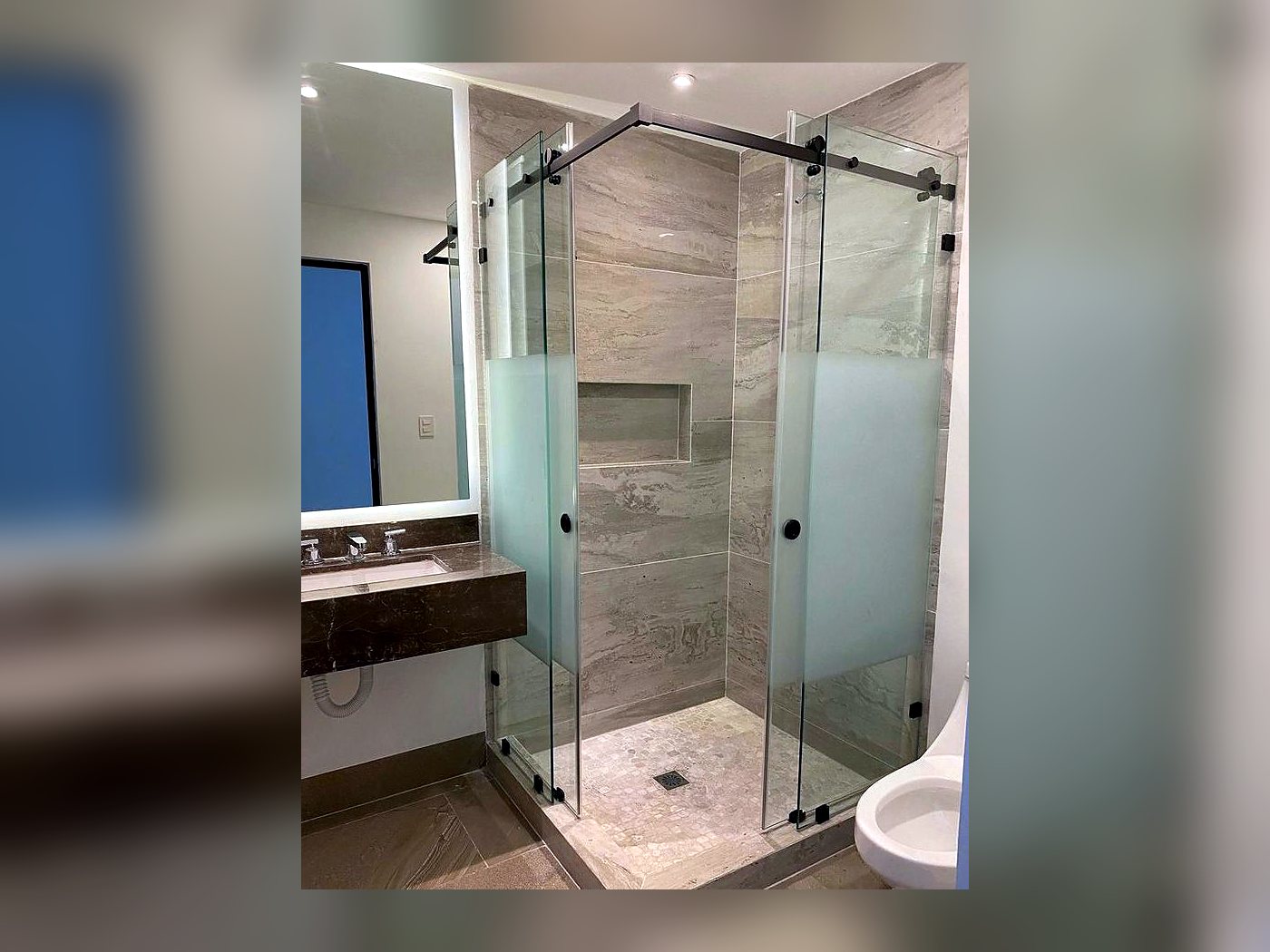 Canceles para baño de vidrio templado